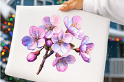 watercolor spring flowers clipart, an Illustration by GatewayDesign (Thumbnail 6 of 7)