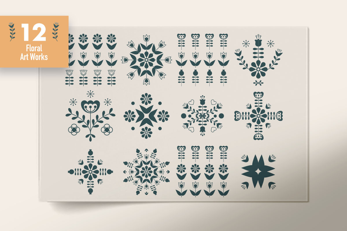 Scandi Folk Art Bundle, an Animal Illustration by Pattern.Culture (Photo 10 of 12)