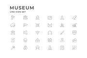 Set line icons of museum, an Outline Icon by motorama (Thumbnail 2 of 2)