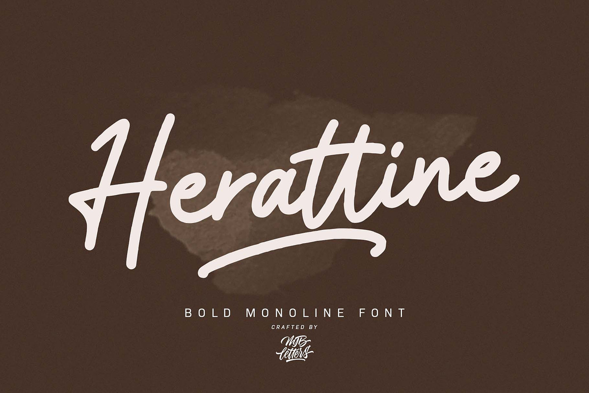 Herattine | Monoline Font, a Script Font by MJB Letters (Photo 1 of 10)