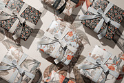 Orange Flowers and Birds Pattern, a Pattern Graphic by paper aesthetic (Thumbnail 4 of 9)