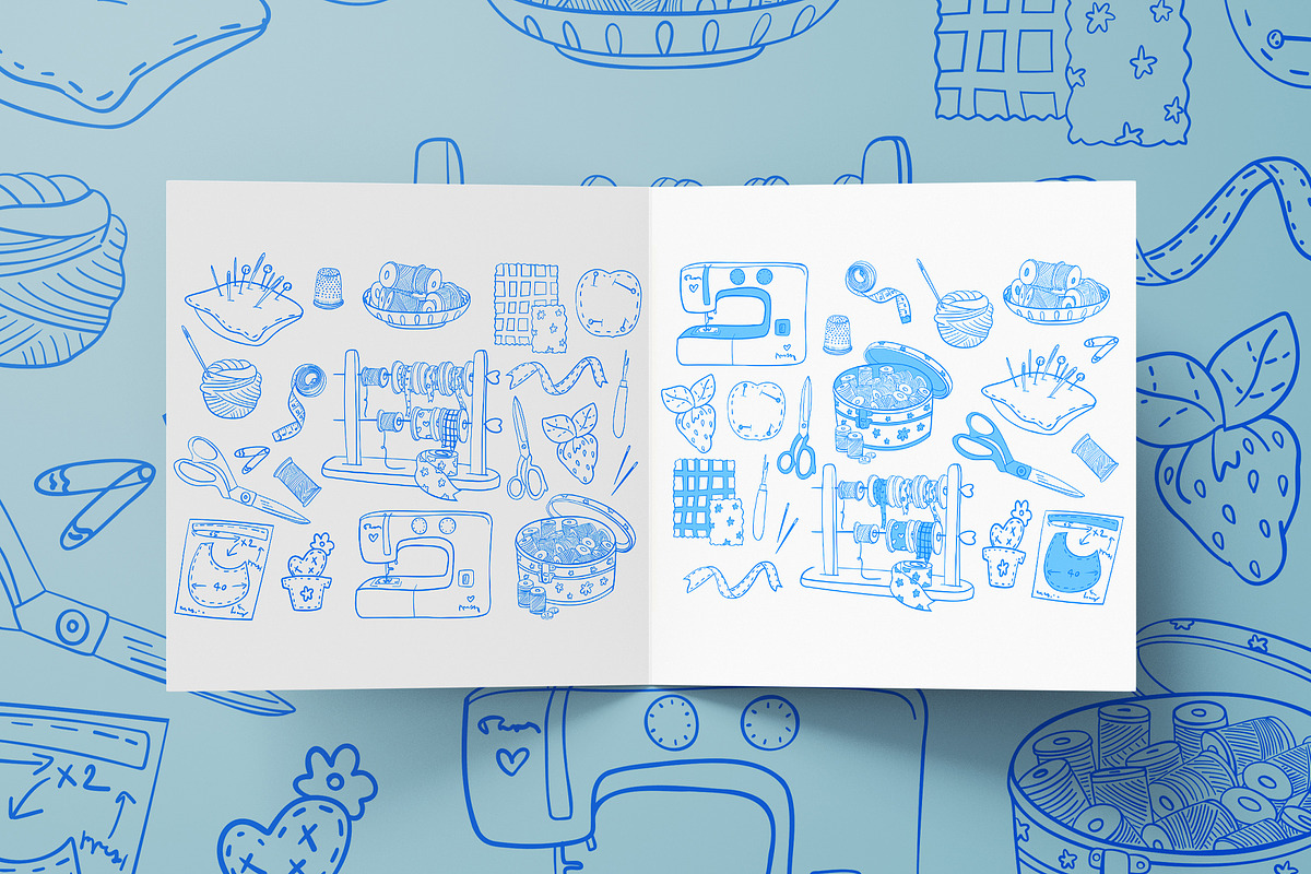 Sewing machine craft Lineart, a Work Illustration by Carpet Tapete Pretzel (Photo 6 of 6)