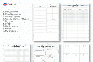 Planner Kit Vol.2 - 4 Languages!