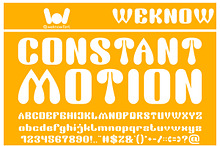 Constant motion font