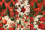 Christmas Digital Paper Pack, a Pattern Graphic by Black Bird Studio (Thumbnail 3 of 6)