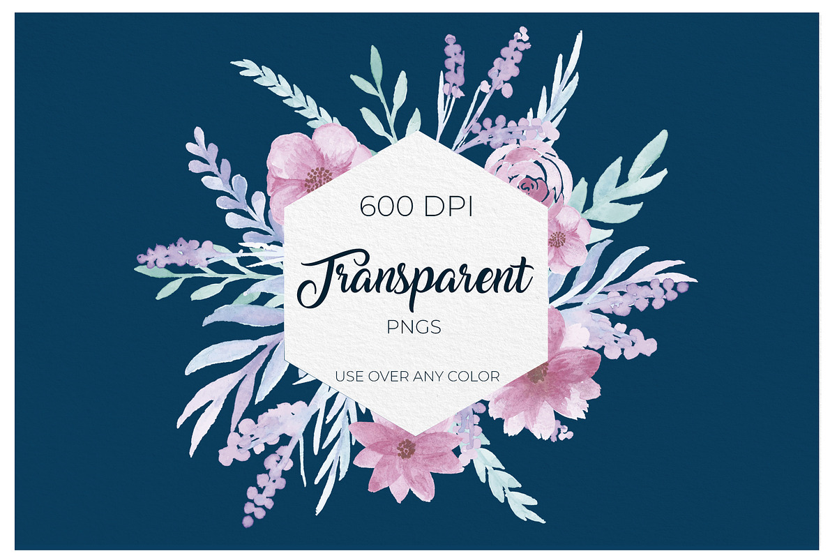 Delicate Watercolor Floral Graphics, an Illustration by RV Zarpelon (Photo 2 of 8)
