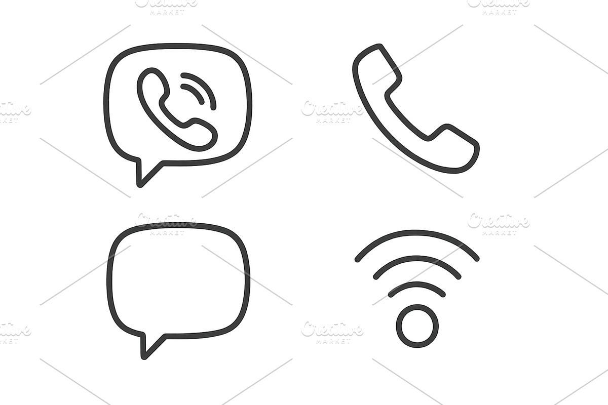 Communication icons illustrate, a Technology Illustration by ZinetroN