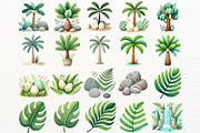 Watercolor Dinosaur Clipart Set, an Animal Illustration by Nicolle's Colorful Art (Thumbnail 5 of 8)