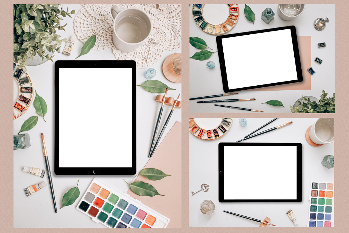 IPad Pro Watercolor Photo Mockups, an iPad Mockup by Letter Elfa Studio (Photo 7 of 9)
