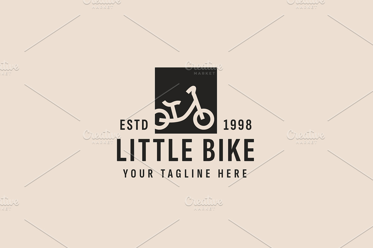 Little bike logo illustration, a Branding & Logo Template by Dyn Studio
