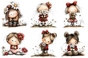 Flowers and Girls Big Clipart Bundle, an Illustration by Daily.Designs (Thumbnail 2 of 5)