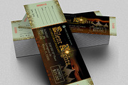 Silent Night Christmas Ticket PSD, a Templates & Theme by Godserv Designs (Thumbnail 1 of 2)