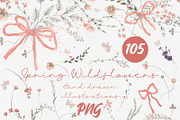 Spring Wildflowers, hand drawn, an Object Illustration by ollalya (Thumbnail 1 of 9)