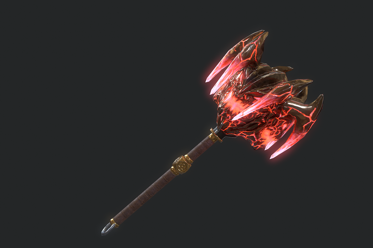 5 Fantasy Stylish Mace -PBR-, an Object 3D Model by TFE Game Art (Photo 3 of 15)