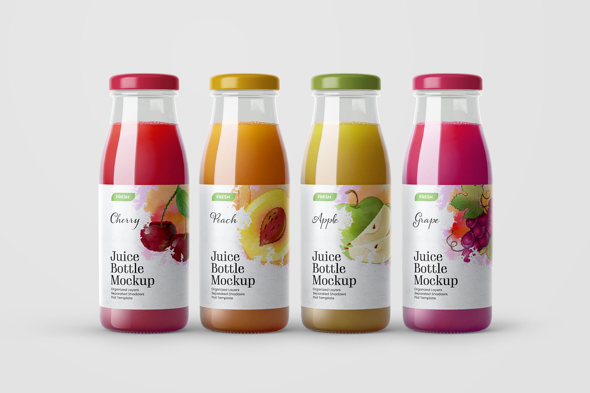Juice Bottle Mockup Set, a Cups & Container Mockup by Deeplab (Photo 13 of 14)