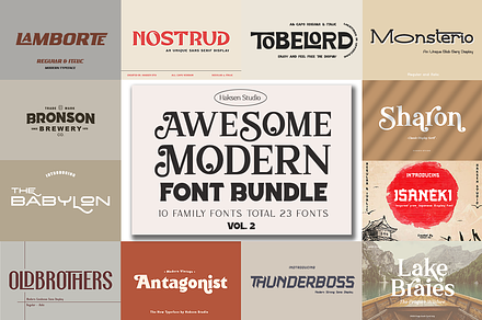 Awesome Modern Font Bundle Vol-2