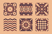 30x3 VINTAGE MOSAIC PATTERNS (BROWN), a Pattern Graphic by 2DFUNS (Thumbnail 5 of 7)
