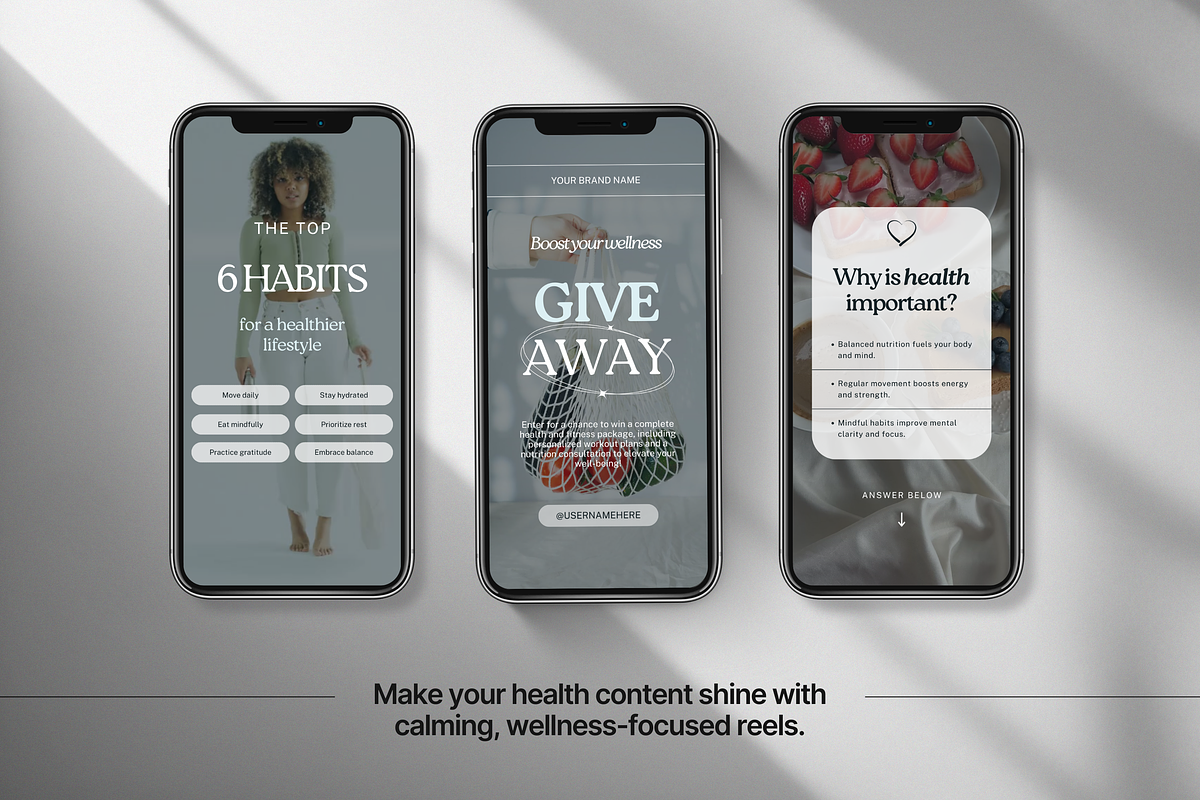 100 Health Coach Instagram Reels, a Social Media Template by DigiPax (Photo 4 of 10)