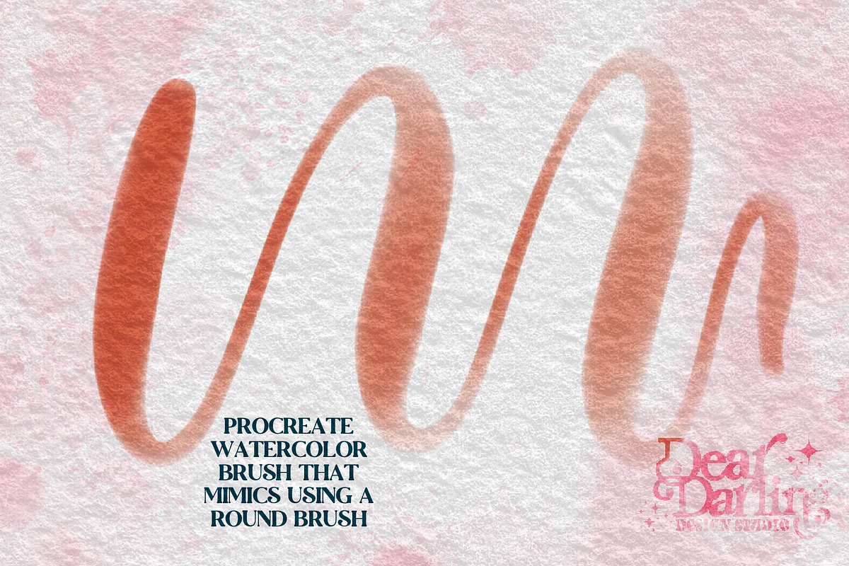 Round Gradient Watercolor Brush for procreate! preview 2