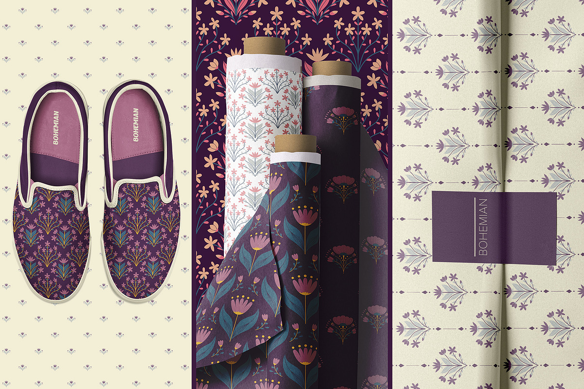 Bohemian Floral Pattern Collection, a Graphic by Asya Melkonyan Patterns (Photo 8 of 15)