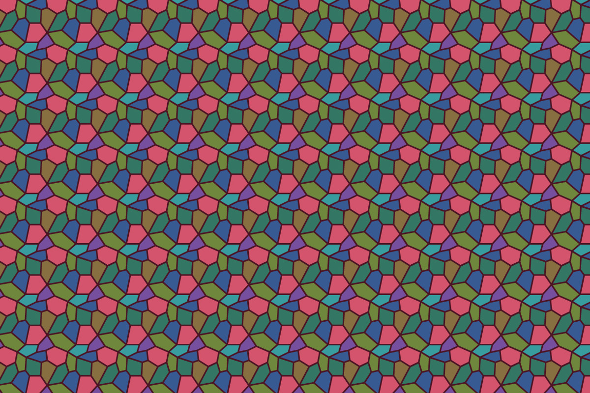 Colorful Polygonal Mosaic Pattern, a Pattern Graphic by Mightyfire
