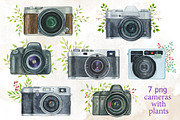 Cameras & plants. Watercolor set, an Illustration by Nastilustra (Thumbnail 3 of 8)