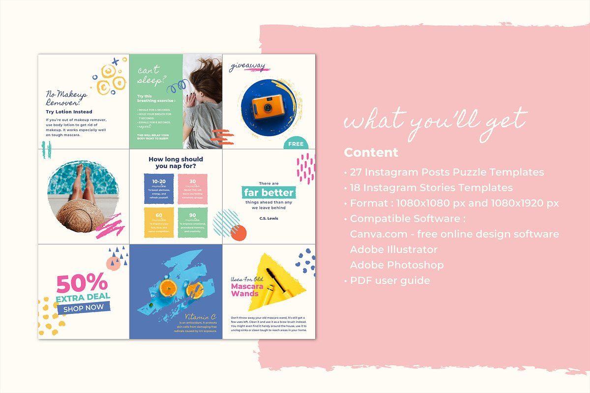 Kantempa#1 Instagram+Canva Templates, a Social Media Template by Storyteller Imagery (Photo 3 of 6)