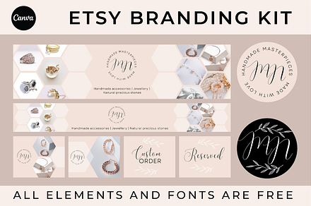 Editable ETSY shop branding kit