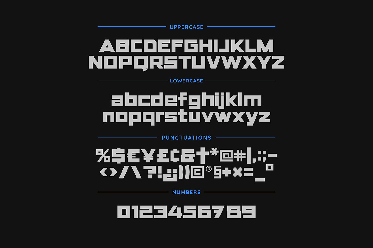 CyberCore Geometric Font, a Sans Serif Font by artyway (Photo 2 of 6)
