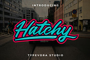 Hatchy - Script font, a Script Font by Typevora Studio (Thumbnail 1 of 13)