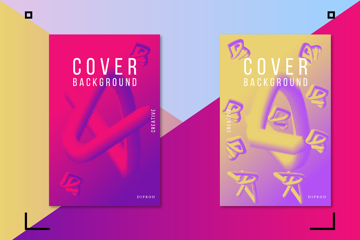 4 abstract fluid covers 3d posters, a Brochure Template by designbydi (Photo 2 of 3)