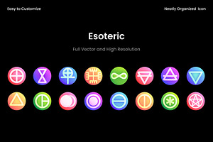 Esoteric Spiritual Symbols Icon Pack, a Duotone Icon by Wencory