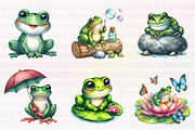 Cute Frog Clipart, an Illustration by CreationArt (Thumbnail 5 of 5)