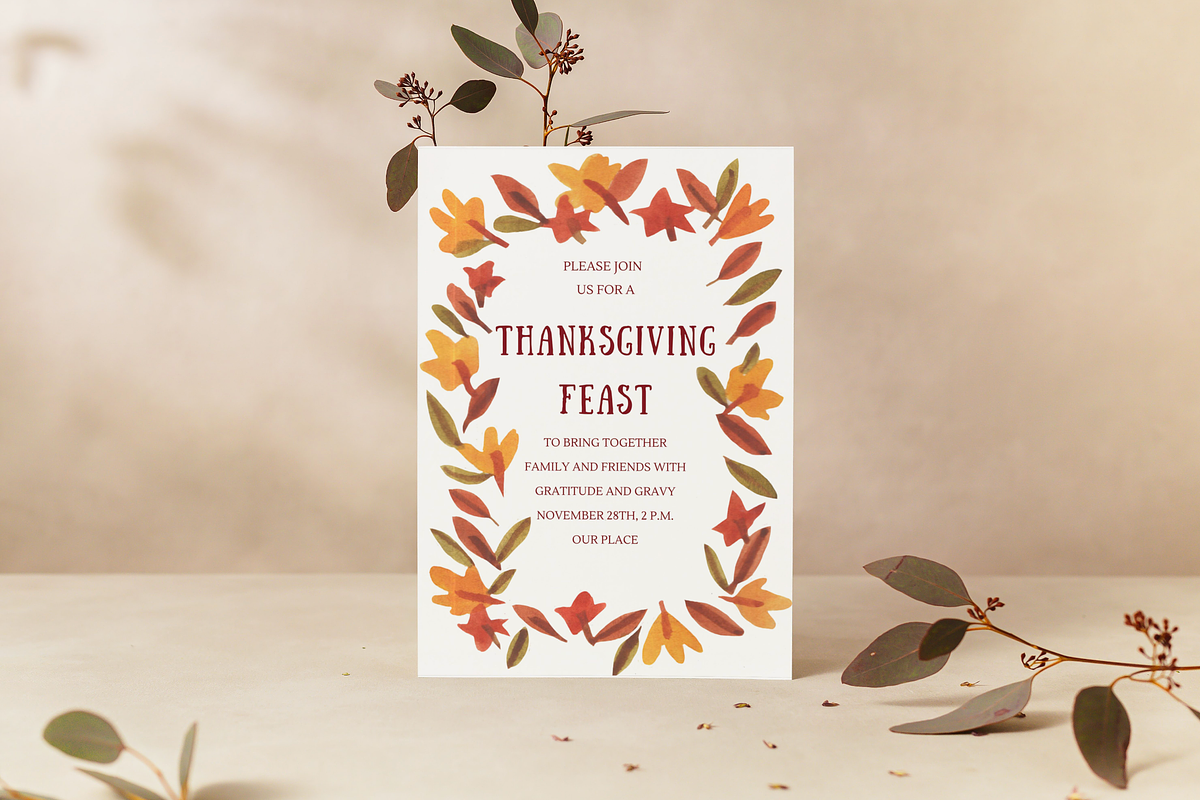 Editable Thanksgiving Invitation, an Invitation Template by ForeverPrint (Photo 5 of 7)