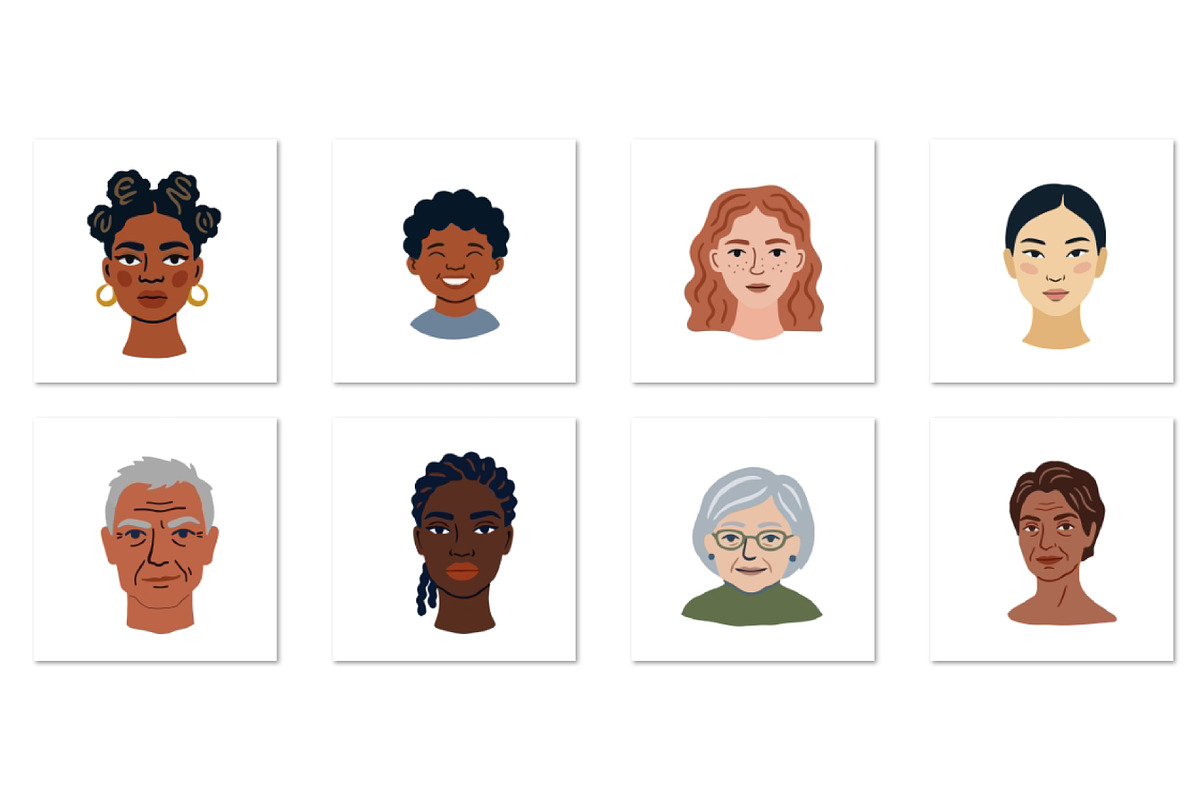 Diverse Portraits Bundle, an Object Graphic by IRSYART (Photo 7 of 7)