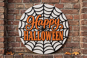 Happy Halloween Door Hanger SVG, an Object Graphic by Libby Wishes (Thumbnail 2 of 3)