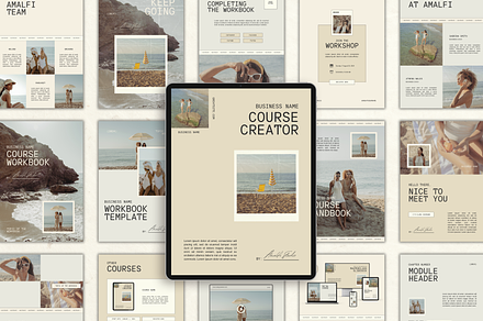Canva Workbook Template for Coaches, a Magazine Template by Branding Babe Co.