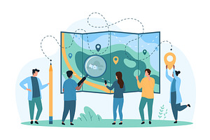 GPS navigation search service, an Object Illustration by Flashvector