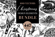 Christmas Elements. Winter Bundle, a Seasonal Illustration by Yevheniia (Thumbnail 1 of 10)
