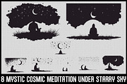 Mystic Meditation Under Starry Sky, an Illustration by Designs_River (Thumbnail 1 of 9)