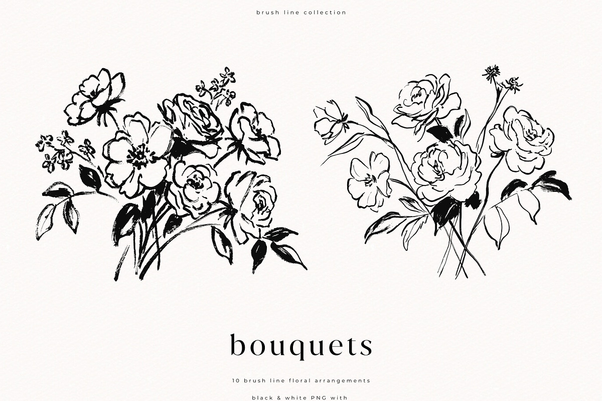 Hand Drawn Bouquets, a Decorative Illustration by PeDe Designs (Photo 3 of 10)