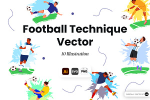 Football Technique Vector, an Object Graphic by SLAB! Design