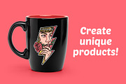 a beautiful woman is biting a rose, a Person Illustration by gunaonedesign (Thumbnail 2 of 4)