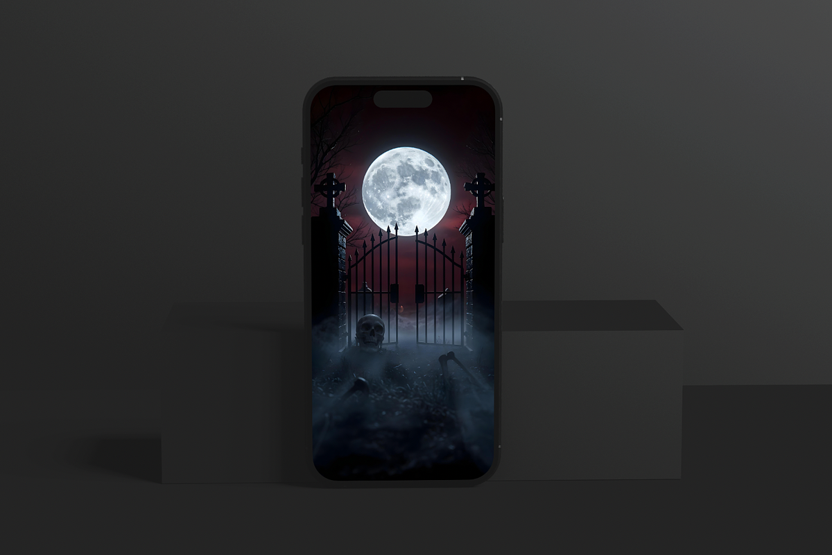 6 halloween wallpapers, a Background Graphic by Redmixx Design (Photo 2 of 5)