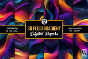 3D Fluid Gradient Digital Papers, a Pattern Graphic by Creative Store (Thumbnail 1 of 5)