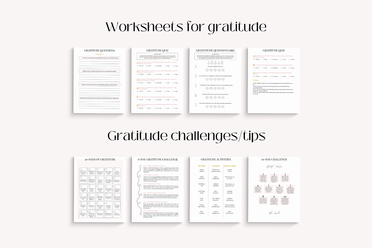 Gratitude planner Canva template, a Design Template by Cate Creates (Photo 4 of 9)