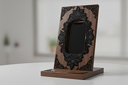 Floral Mobile Phone Holder Laser Cut, a Graphic by Amazin_art (Thumbnail 2 of 4)