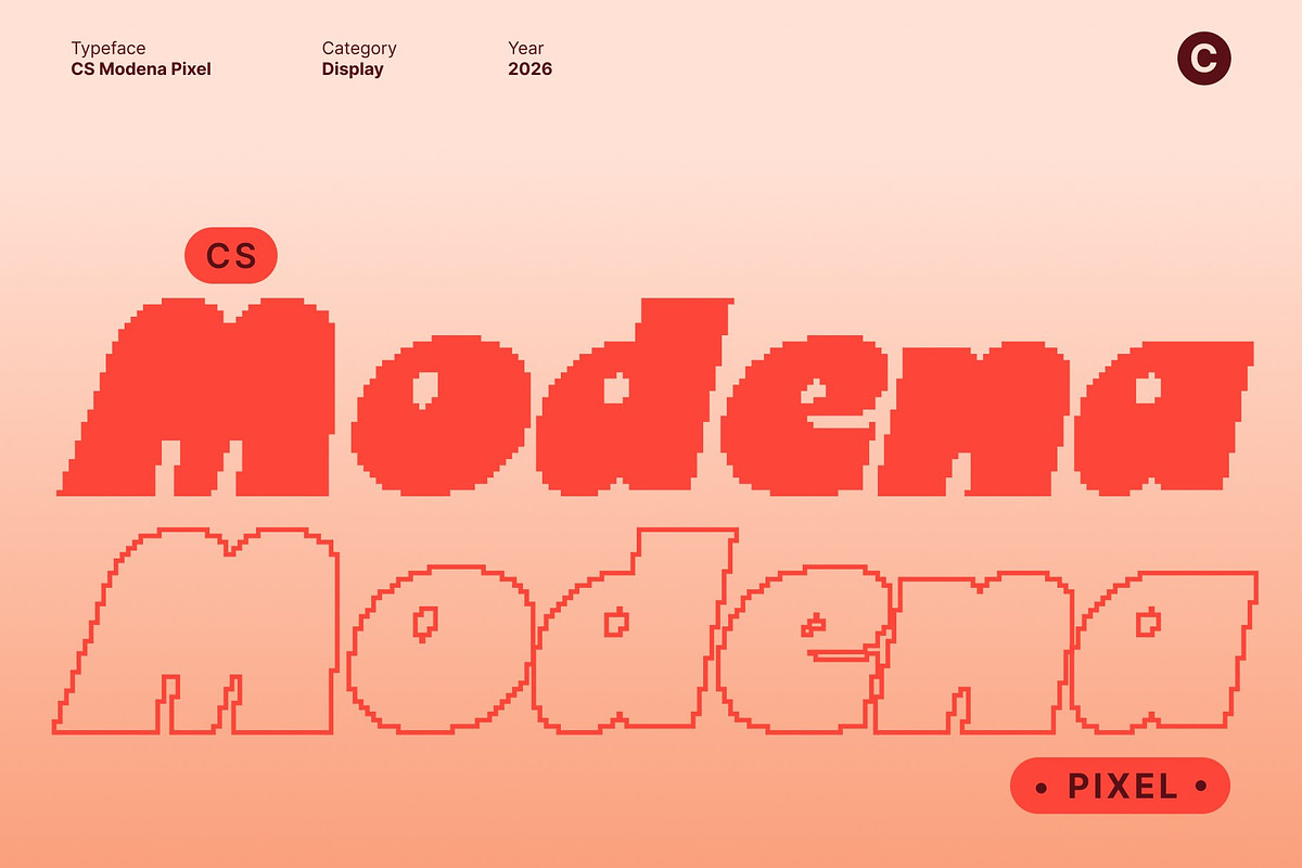 CS Modena Pixel, a Sans Serif Font by Craft Supply Co. (Photo 1 of 8)