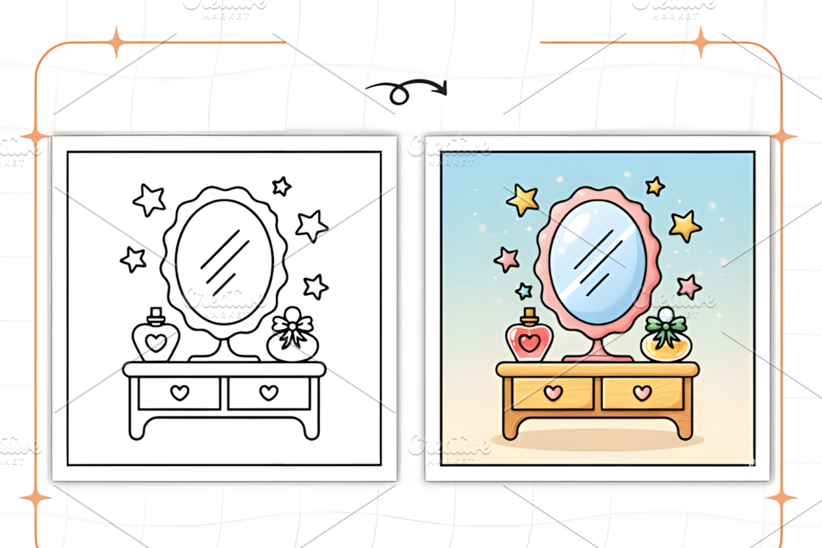 Cozy Girly Coloring Pages, a Decorative Illustration by Ink Gallery (Photo 4 of 9)