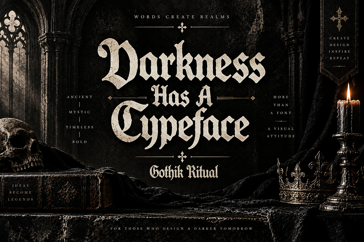 Gothik Ritual — Timeless attitude., a Blackletter Font by Wow Magic (Photo 6 of 6)